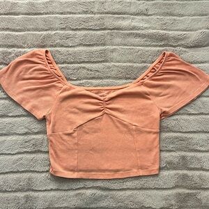 American Eagle flutter sleeve crop top (size small)